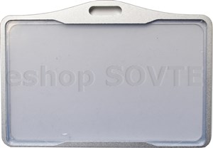 Visačka z eloxovaného hliníku na šířku - stříbrná 