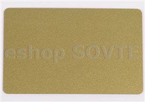 Magnetická plastová karta LoCo zlatá metalická 81114