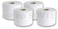 Labelstock DTM Paper High Gloss, permanent, 216mm x 390 Meters / Kraft 70 liner